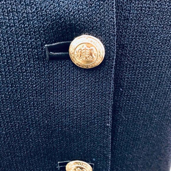ST JOHN KNITS Jackets & Coats Nwt Stjohn Navy Blue Jacket Gold